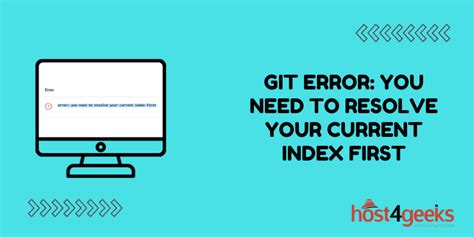 Error you need to resolve your current index first - The error "You need to resolve your current index first" occurs when Git is not able to complete an operation, such as pull, merge or checkout, because of …